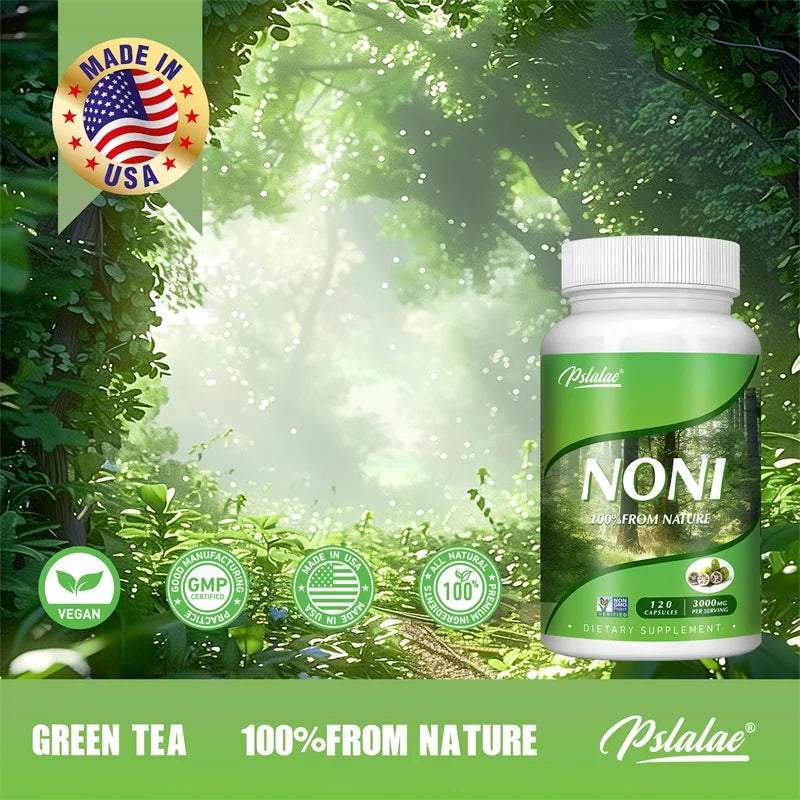 Noni Fruit Capsules - Supports Intestinal Health, Digestion, Skin Health, Immunity, Antioxidant