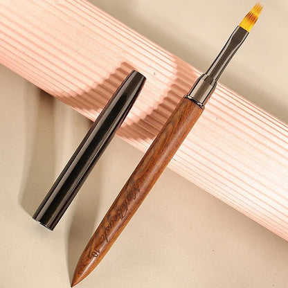 Nail Art Brush Sandalwood Lines Drawing Painting Phototherapy Gradient Sweeping Specific Pen UV Gel Liner Brush Manicure Tools