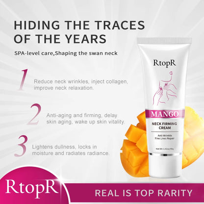 Mango Neck Firming Cream 40g, Skin Smoothing & Texture Improvement Neck Care, Nourishing Treatment for Neck Area
