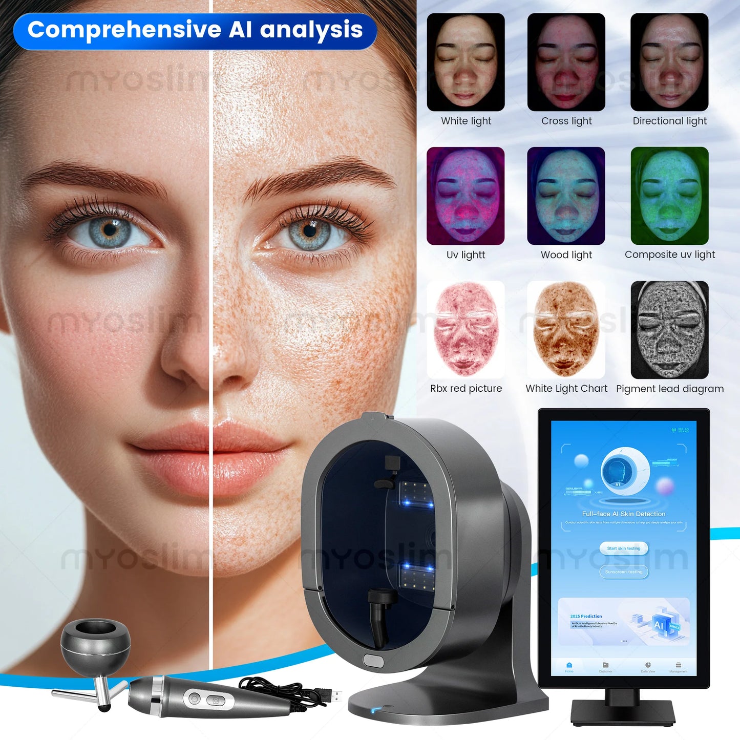 Professional AI Skin Analyzer & 3D Facial Scanner