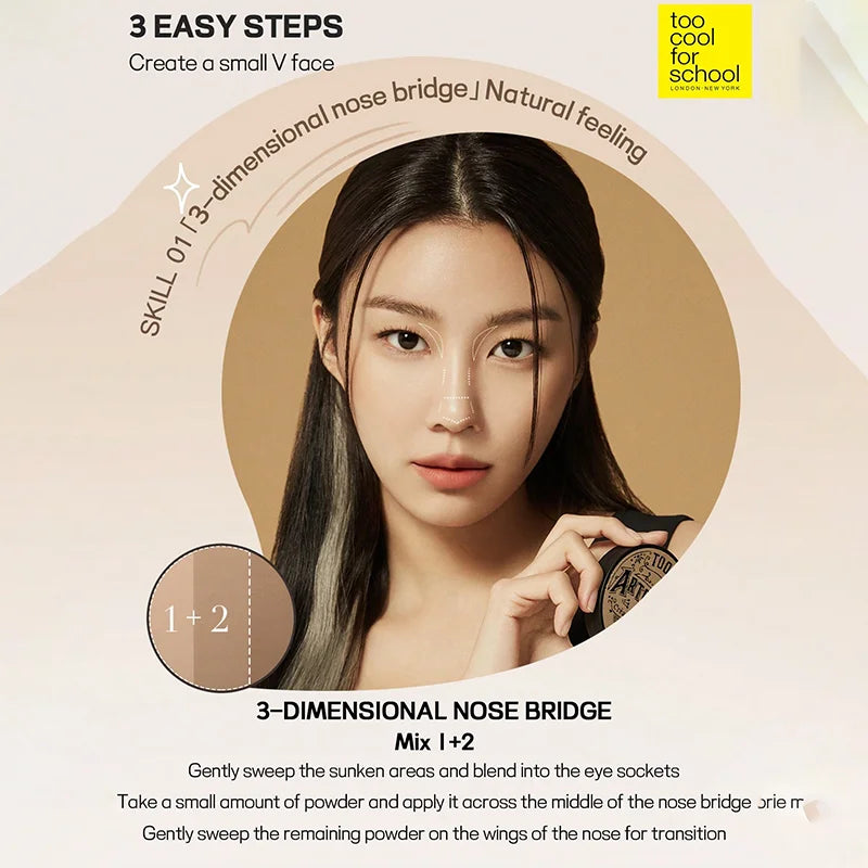 K-Beauty Smooth Matte Contour Palette + Brush