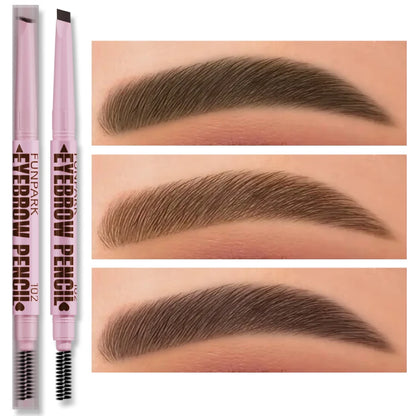 2 in1 Eyebrow pencil professional Cosmetics makeup for women 5 Colors Waterproof Eyebrow Tattoo brush Long Lasting eyebrow pen
