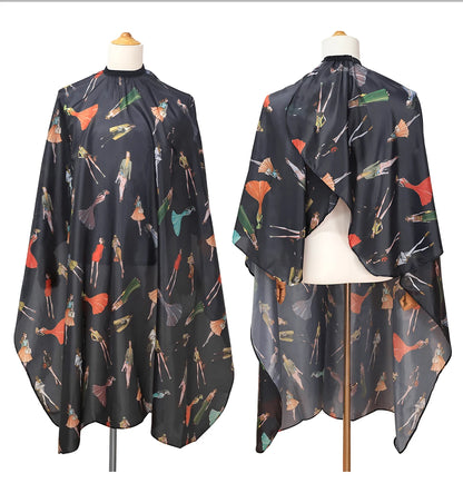 Barbershop Hairdressing Coat Waterproof Adjustable Gown Anti-static Buckle Haircut Cloth Barber Cape Tool