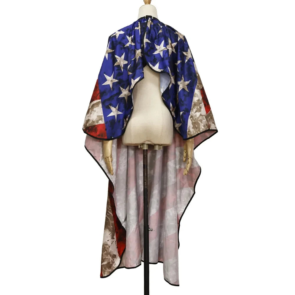 Barbershop Hairdressing Coat Waterproof Adjustable Gown Anti-static Buckle Haircut Cloth Barber Cape Tool