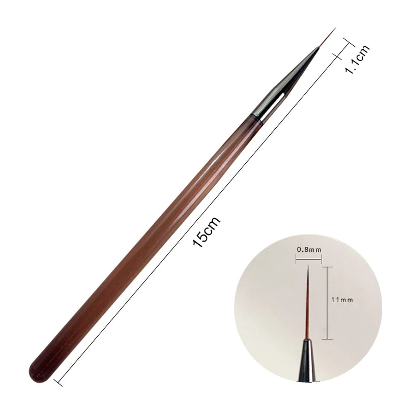 Nail Art Brush Sandalwood Lines Drawing Painting Phototherapy Gradient Sweeping Specific Pen UV Gel Liner Brush Manicure Tools