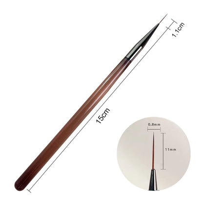 Nail Art Brush Sandalwood Lines Drawing Painting Phototherapy Gradient Sweeping Specific Pen UV Gel Liner Brush Manicure Tools
