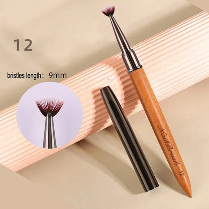 Nail Art Brush Sandalwood Lines Drawing Painting Phototherapy Gradient Sweeping Specific Pen UV Gel Liner Brush Manicure Tools
