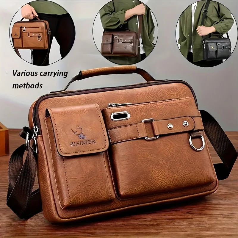 Men's Stylish Shoulder Crossbody Bag with Adjustable Strap Business Casual Use, Perfect for Commuting, Work, Everyday Essentials