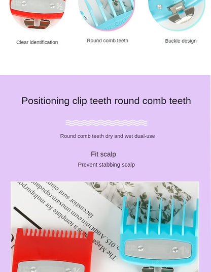 2pcs/lot Hair Clipper Guide Comb Cutting Limit Combs Standard Guards Attach Parts Electric Clippers Accessories 1.5mm + 4.5mm