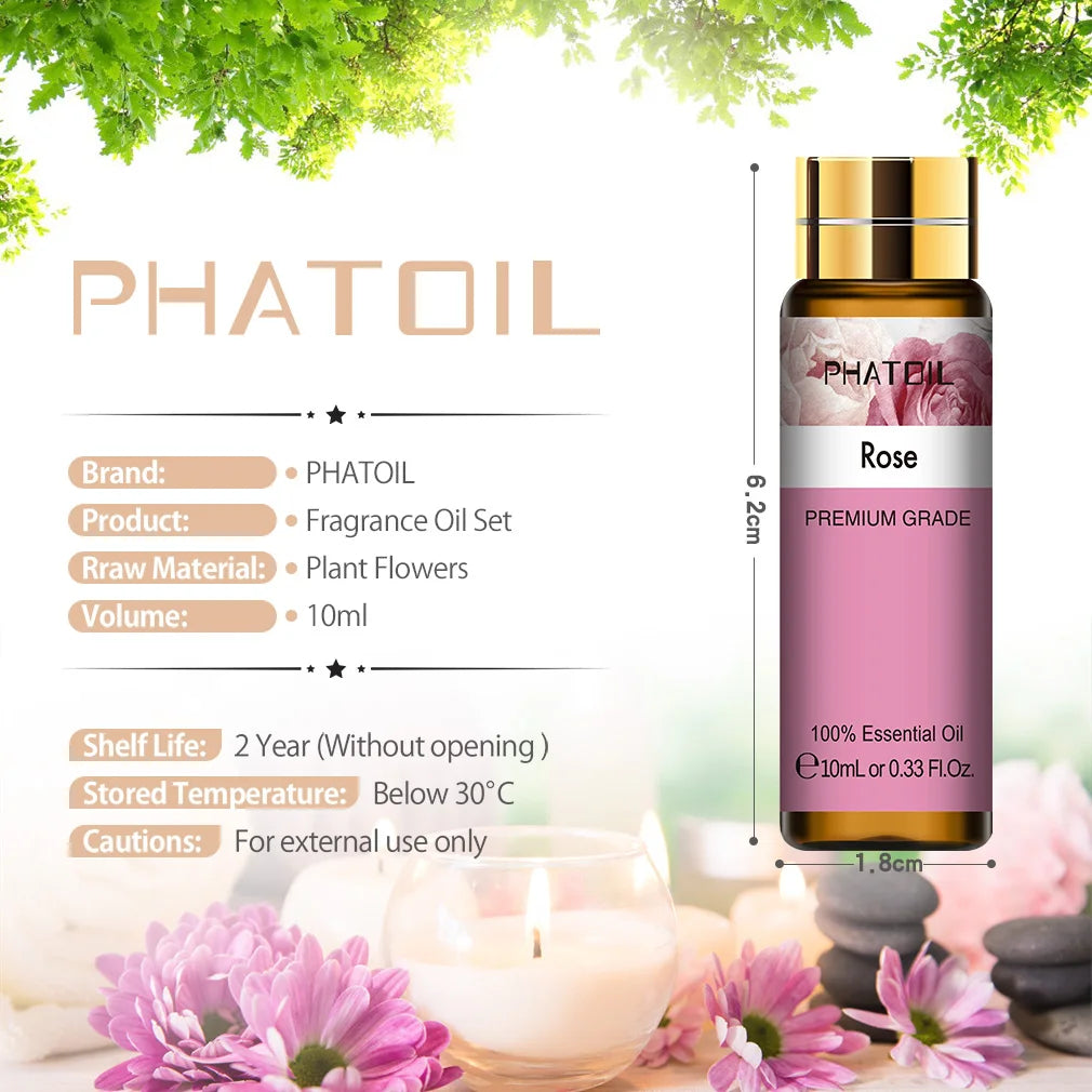 9pcs Essential Oils Set 10ml Pure Natural Gift Set Kit for HumidifIer Diffuser Candles making DIY Soap Aroma Oil for Skin Care