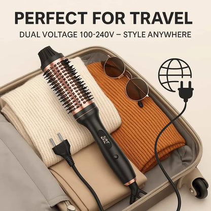 10   Hair Curler Ceramic Curling Iron Anti Scald Double PTC For Women Hot Brush Travel Fast Heating Heated Brush Thermal Brush