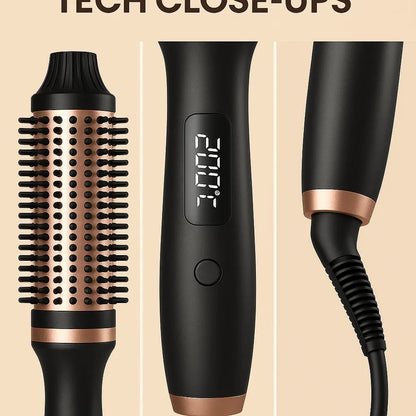 10   Hair Curler Ceramic Curling Iron Anti Scald Double PTC For Women Hot Brush Travel Fast Heating Heated Brush Thermal Brush