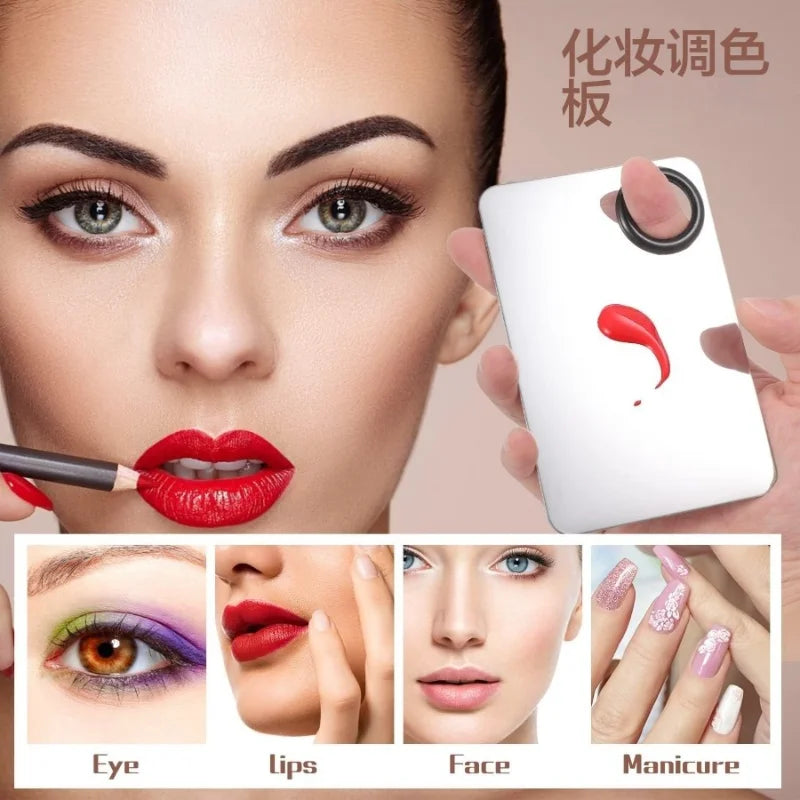 1/2/3pcs Multi-Use Foundation Ultra-Fine Brush and Stainless Steel Makeup Mixing Palette with Spatula Mixing Stick Beauty Tools