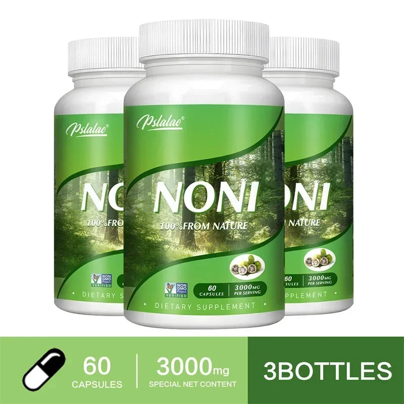 Noni Fruit Capsules - Supports Intestinal Health, Digestion, Skin Health, Immunity, Antioxidant