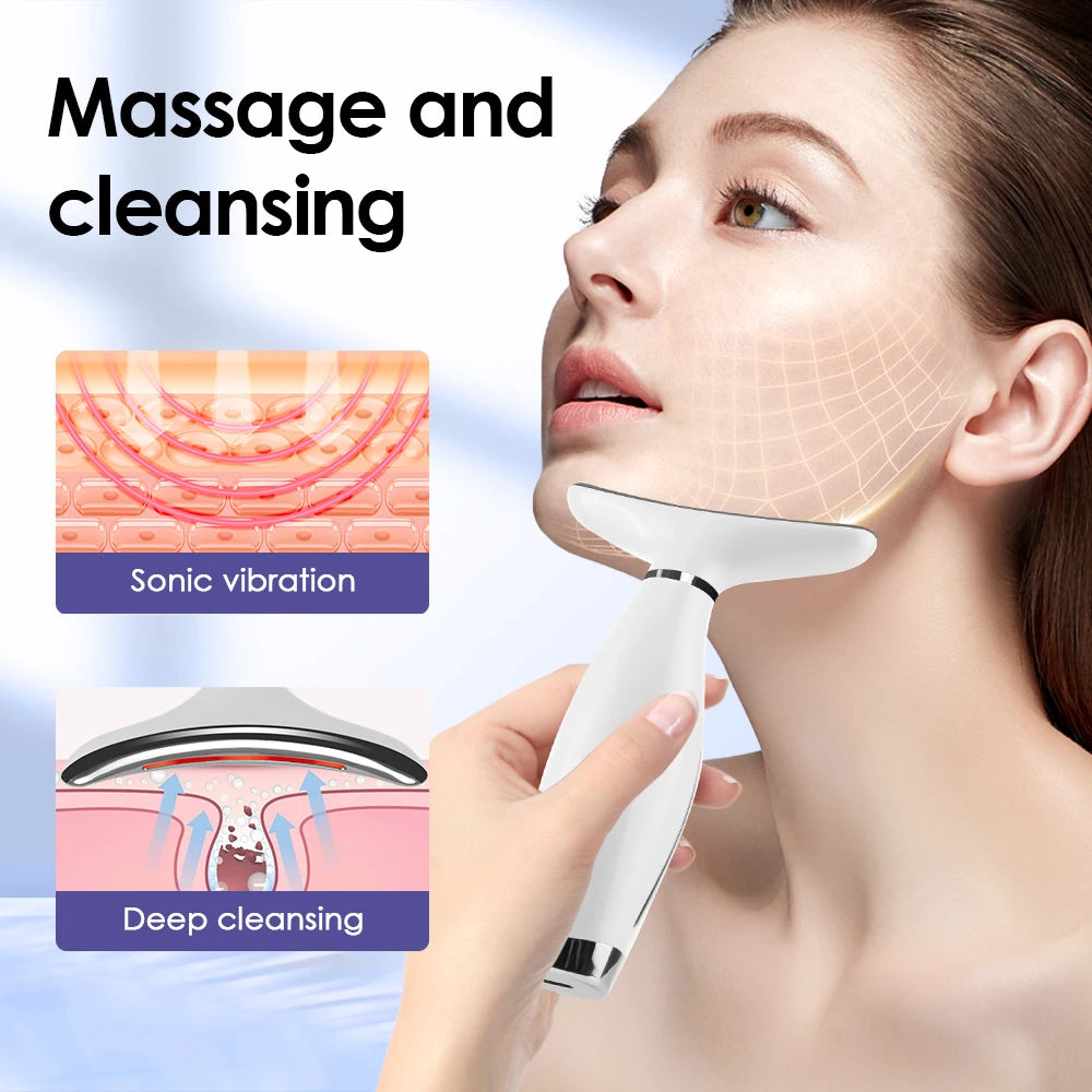7-Color LED Photon Skin Tightening Neck & Face Massager