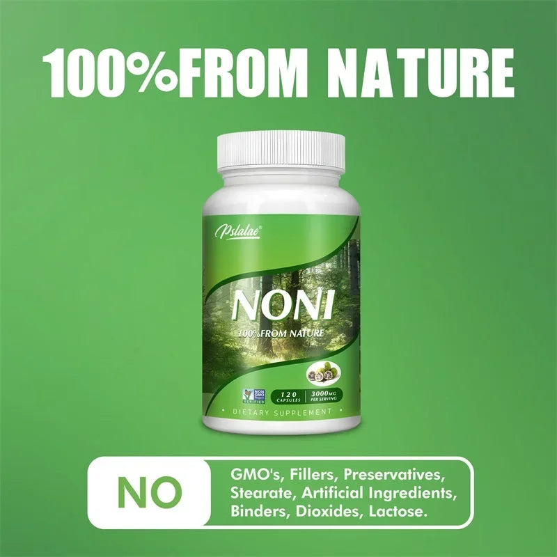 Noni Fruit Capsules - Supports Intestinal Health, Digestion, Skin Health, Immunity, Antioxidant