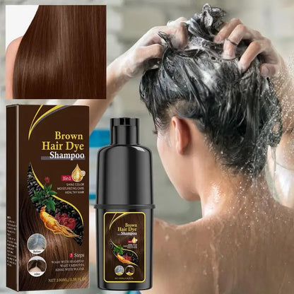 Hair Color Shampoo Black Hair Dye Covering White Hair Shampoo Hair Dye Shampoo Darkening Hair Shampoo Wine Red, Brown, Silver