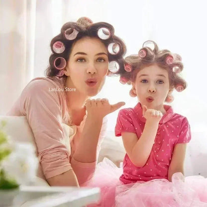 Self-Grip Hair Rollers Heatless Hair Curlers No Heat Hair Bang Volume Self-adhesive Hook &amp Loop DIY Styling Tool Random Color