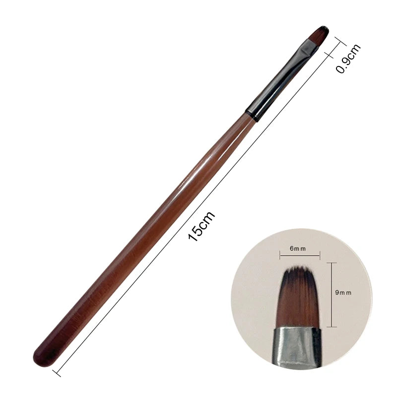 Nail Art Brush Sandalwood Lines Drawing Painting Phototherapy Gradient Sweeping Specific Pen UV Gel Liner Brush Manicure Tools