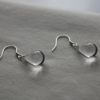 Clear teardrop earrings Everyday essentials Simple classic earrings gift
