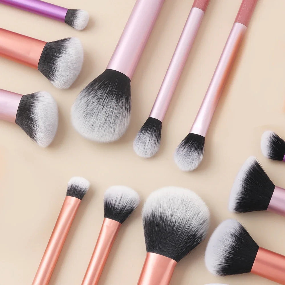 12pcs Makeup Brush Kit Soft Synthetic Hair Make Up Brushes Foundation Blush Eyeshadow Cosmetic Makeup Tools