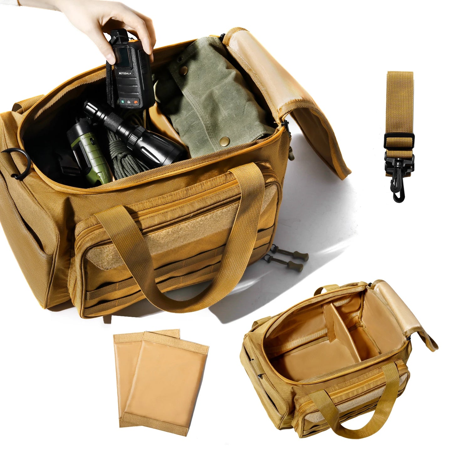 Tactical MOLLE Storage Bag - Durable Oxford Organizer for Training, Range Gear & Everyday Essentials - Adjustable Shoulder Strap