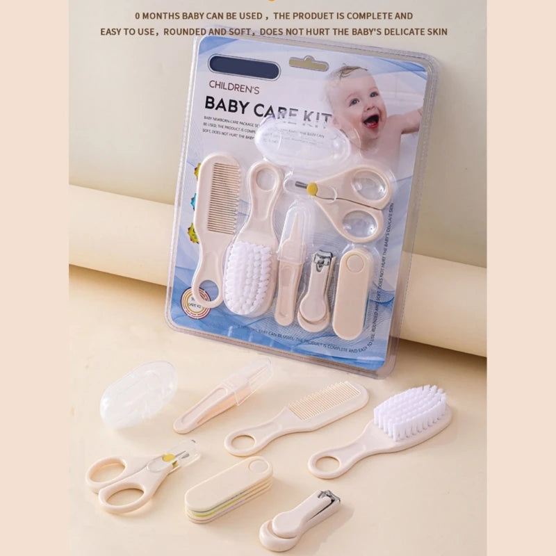 Essential 7 Piece Baby Grooming Kit for Newborns and Infants Includes Brush Comb Toothbrush Nails Clippers