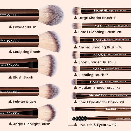 13pcs Makeup Brush Set Foundation Concealer Powder Eyeshadow Blush Brush Kabuki Blending Cosmetic Makeup Beauty Tool for Face