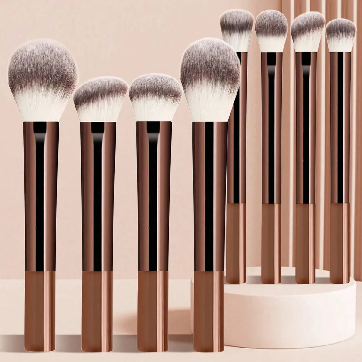 12pcs Makeup Brush Kit Soft Synthetic Hair Make Up Brushes Foundation Blush Eyeshadow Cosmetic Makeup Tools