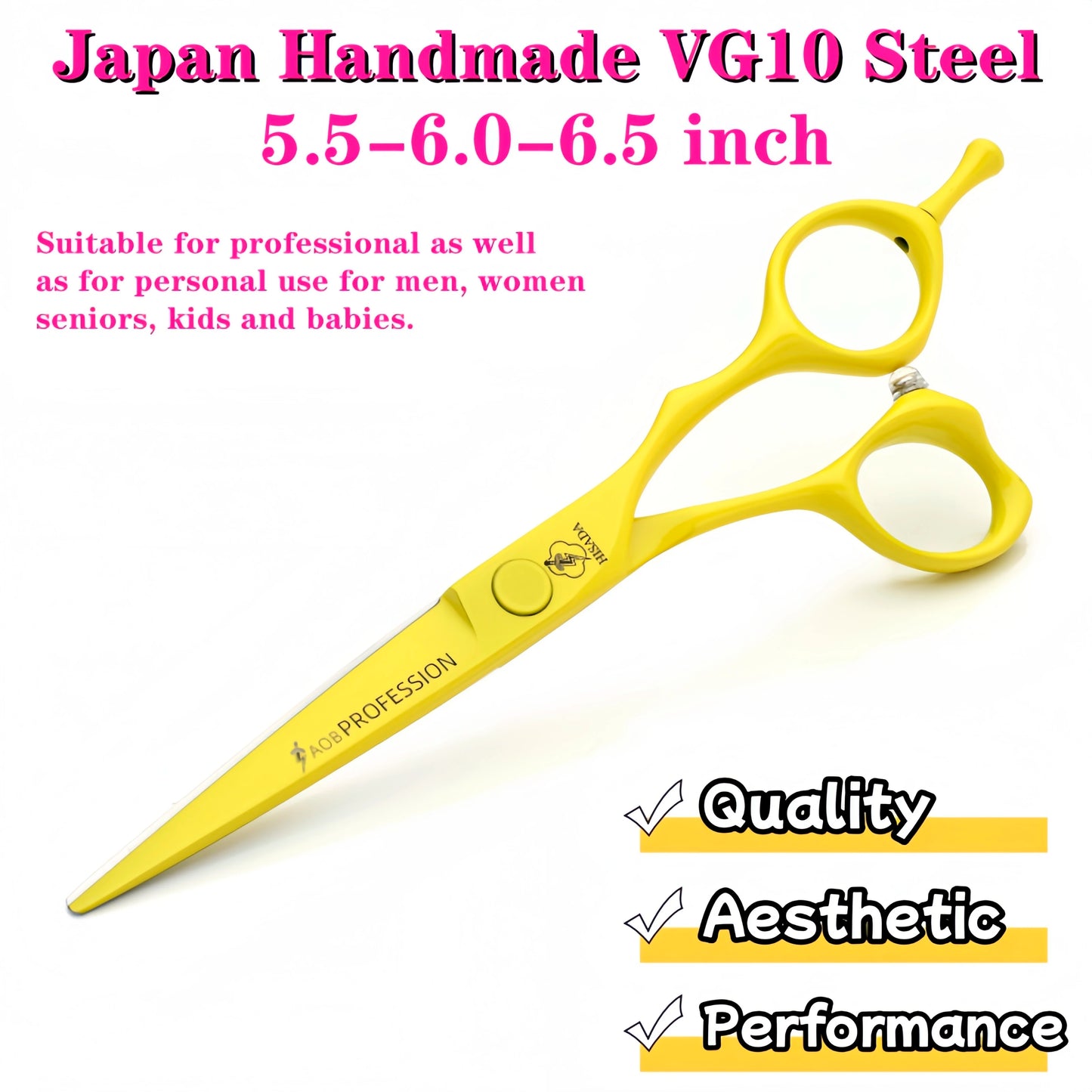 Hair scissors HISADA tijeras barbero profesional Handmade scissors in Japan VG10 Material navaja de barbería 5.5/6.0/6.5 inch