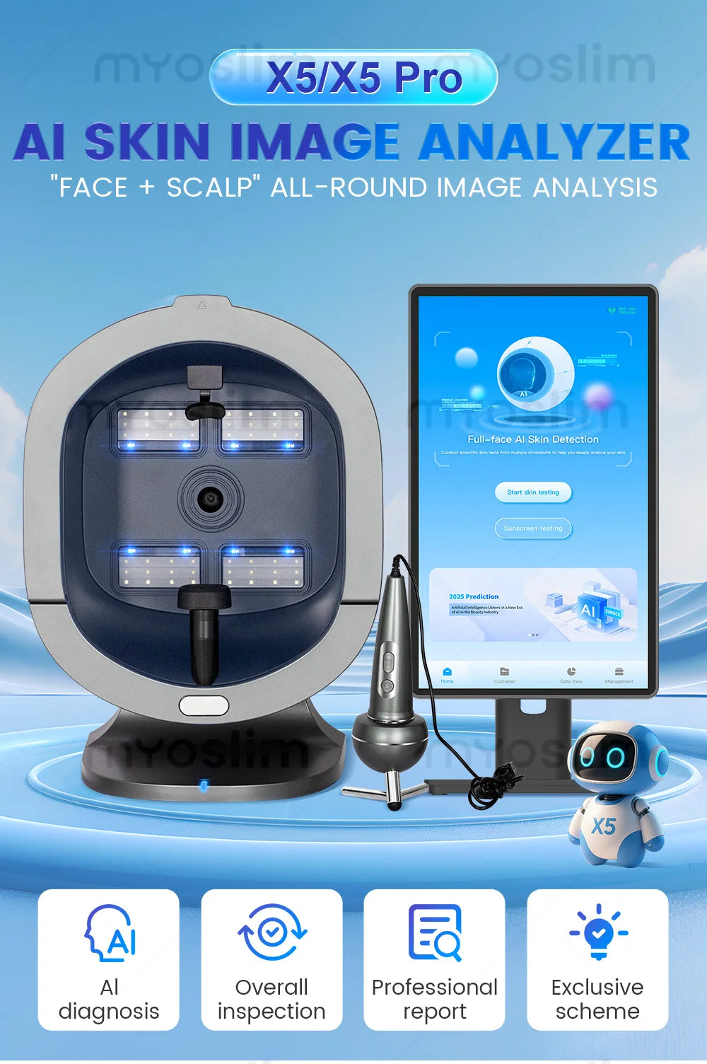 Professional AI Skin Analyzer & 3D Facial Scanner
