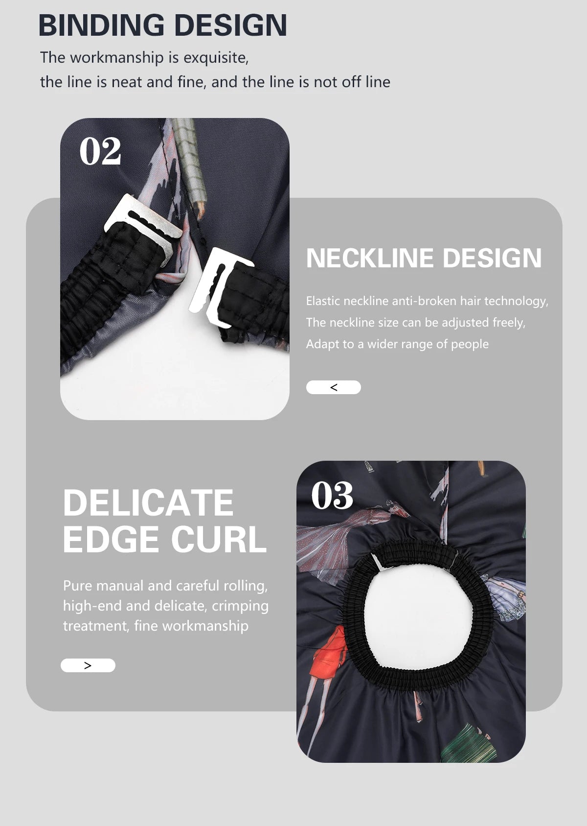 Barbershop Hairdressing Coat Waterproof Adjustable Gown Anti-static Buckle Haircut Cloth Barber Cape Tool