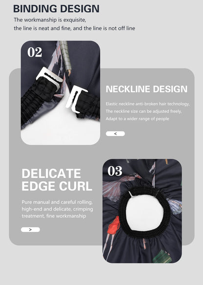 Barbershop Hairdressing Coat Waterproof Adjustable Gown Anti-static Buckle Haircut Cloth Barber Cape Tool