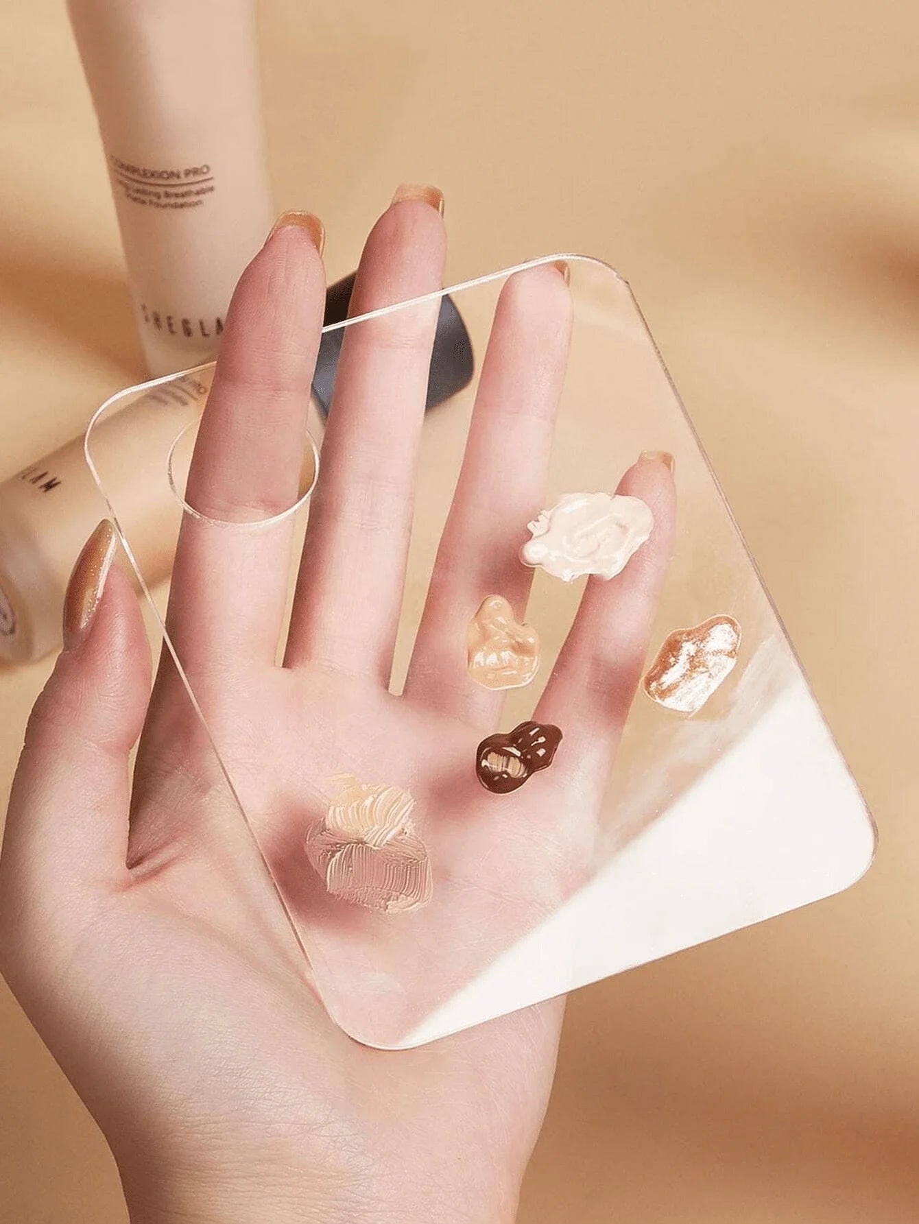 1/2PCS Acrylic Makeup Palette Spatula Liquid Foundation Eye Shadow Mixing Cream Pigments Nail Art Manual Cosmetic Beauty Tools