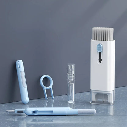 7-in-1 Portable Cleaning Kit: Keyboard, Earphone, Screen, Mini Brushes, Crevice Tool. Travel Gadget | Back to School Essentials
