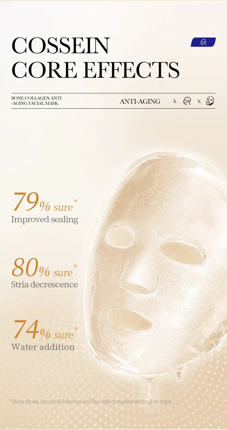 30pcs SADOER Collagen Anti-aging Face Mask Moisturizing Anti-Wrinkle Brightening skincare Sheet Facial Masks Skin Care