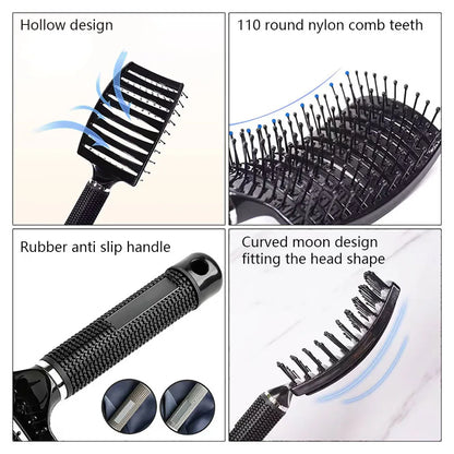 Hair Brush Girls Hair Scalp Massage Comb Women Wet Curly Hair Brush for Salon Hairdressing Styling Tool
