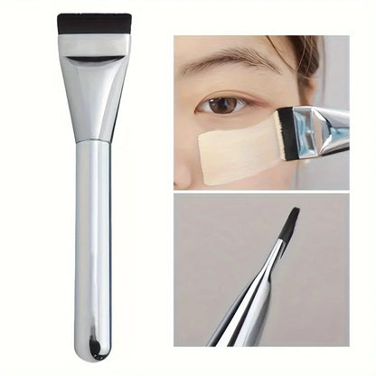 1/2/3pcs Multi-Use Foundation Ultra-Fine Brush and Stainless Steel Makeup Mixing Palette with Spatula Mixing Stick Beauty Tools
