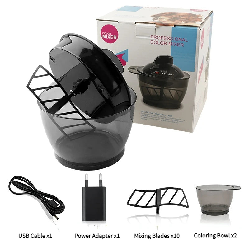 Professional Hair Color Dyeing Electric Hair Coloring Automatic Mixer Hairs Color Cream Mixing Bowl Hairdressing Dyeing Stirrer