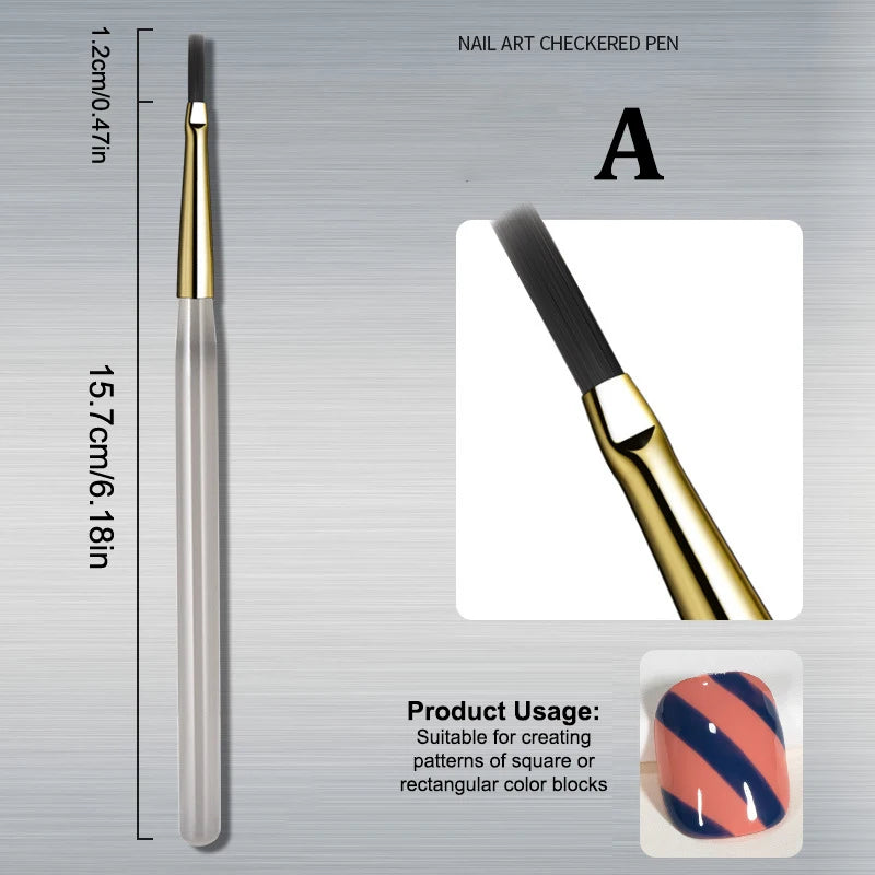 Nail Art Painting Brush Acrylic Lines Pen Watercolor Brushes For UV Gel Flower Butterfly DIY Manicure Design Salon Tool
