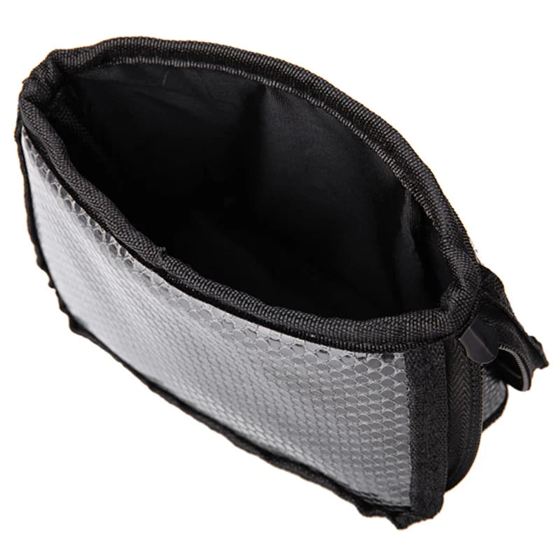 Makeup Brush Case Makeup Tools Holder Stand Cosmetic Bag Net Zipper Makeup Bag Stand-up Foldable Cosmetic Tool Bags Toiletry Bag