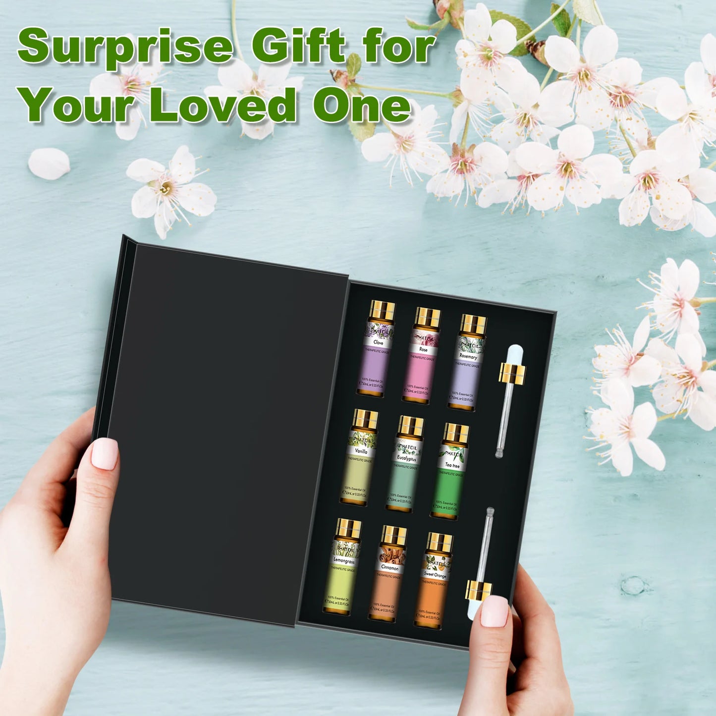 9pcs Essential Oils Set 10ml Pure Natural Gift Set Kit for HumidifIer Diffuser Candles making DIY Soap Aroma Oil for Skin Care