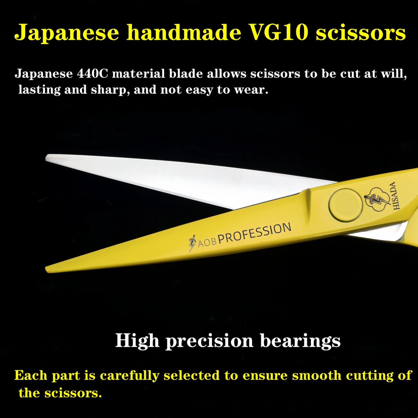 Hair scissors HISADA tijeras barbero profesional Handmade scissors in Japan VG10 Material navaja de barbería 5.5/6.0/6.5 inch