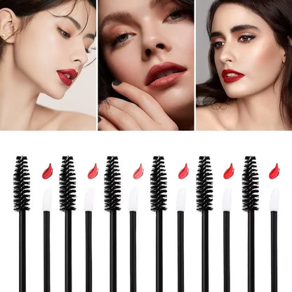 100pcs  make up kit Mascara Wands Lip Brushes Disposable Eyelash Mascara Eyebrow Brushes Applicator Makeup Cosmetic Brush