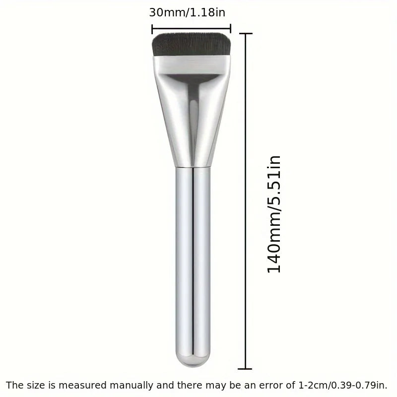1/2/3pcs Multi-Use Foundation Ultra-Fine Brush and Stainless Steel Makeup Mixing Palette with Spatula Mixing Stick Beauty Tools