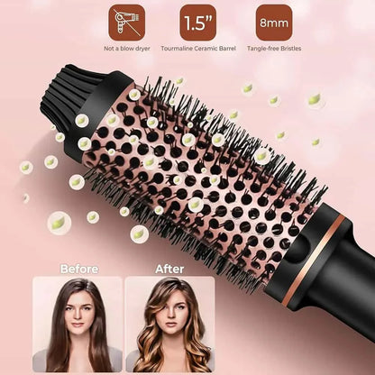 10   Hair Curler Ceramic Curling Iron Anti Scald Double PTC For Women Hot Brush Travel Fast Heating Heated Brush Thermal Brush