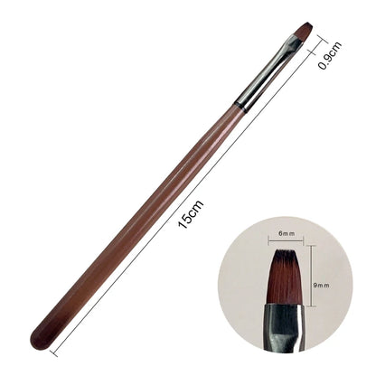 Nail Art Brush Sandalwood Lines Drawing Painting Phototherapy Gradient Sweeping Specific Pen UV Gel Liner Brush Manicure Tools