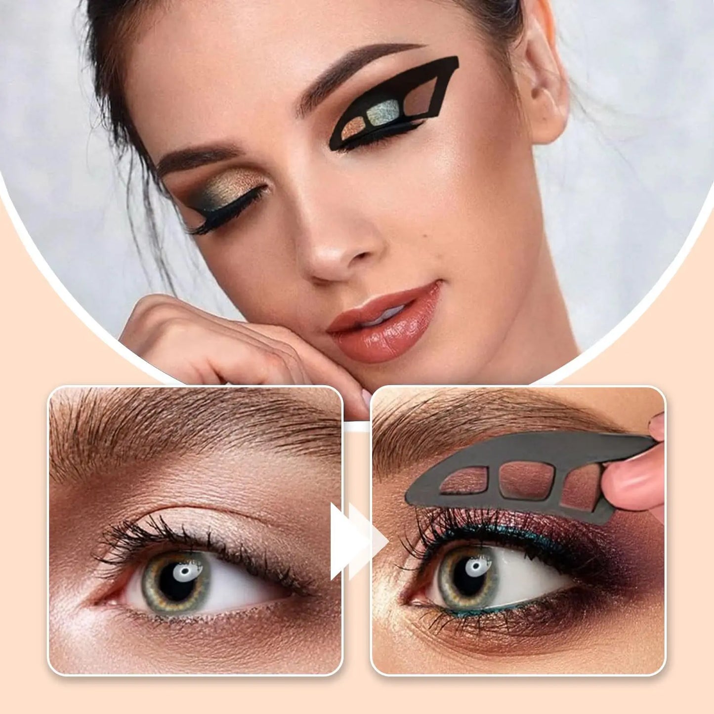 Quick Makeup Tool - Eye Shadow Auxiliary Tool Set, Eyeshadow Tools, Quick Makeup Templates, Eyeshadow Molds