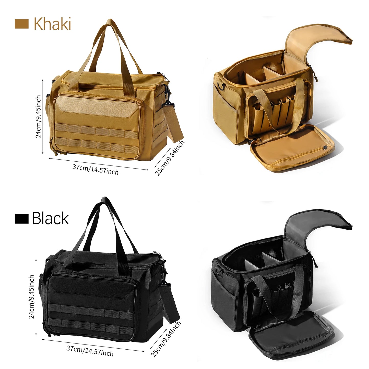 Tactical MOLLE Storage Bag - Durable Oxford Organizer for Training, Range Gear & Everyday Essentials - Adjustable Shoulder Strap