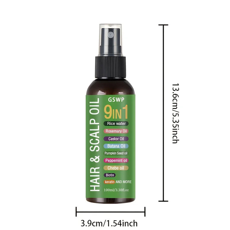 GSWP 9-in-1 Hair Oil,Tames Dryness & Breakage,deep moisturizing and smooth,heat protection, no need to wash.100ml/200ml